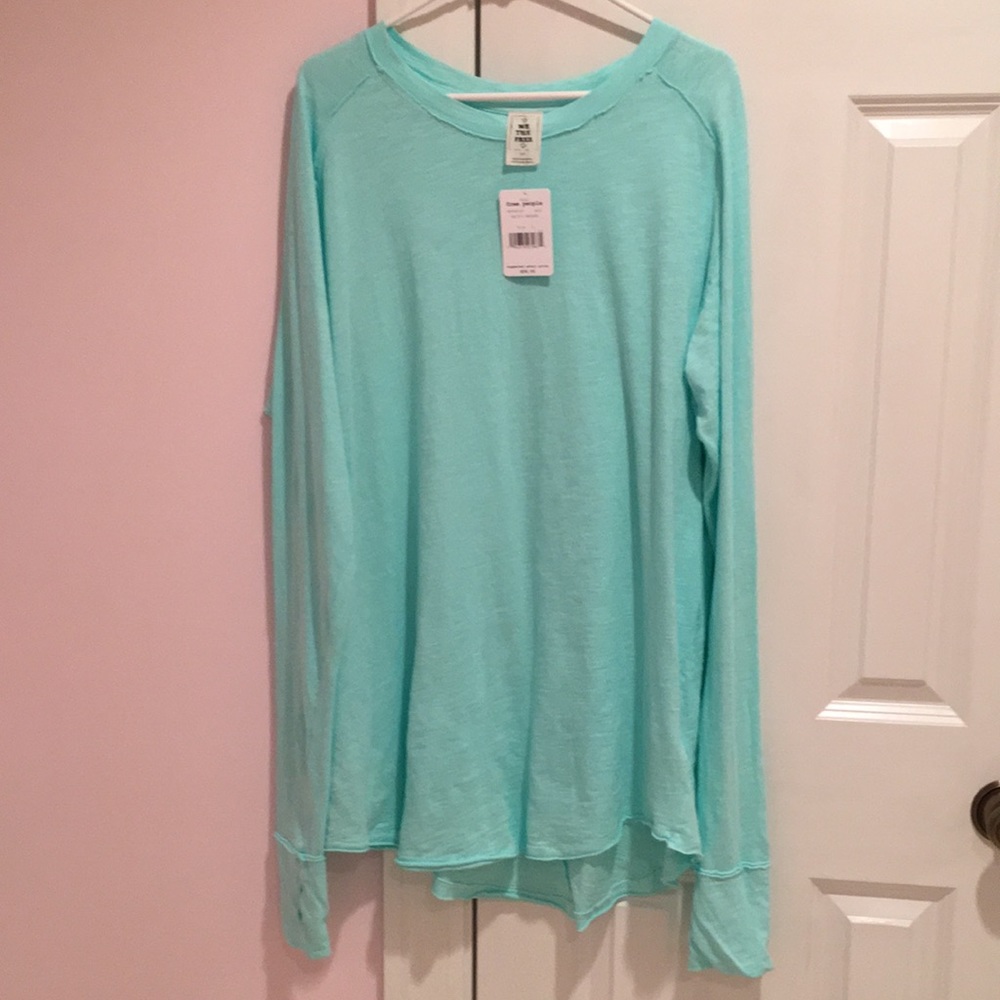 NWT Free People Arden Long Tee Tunic L